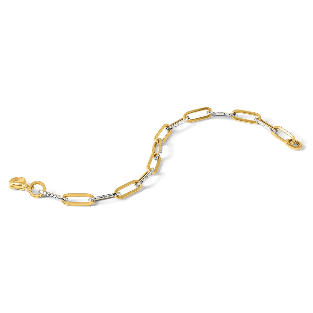 Polished / Diamond-cut Link Bracelet 7.5"