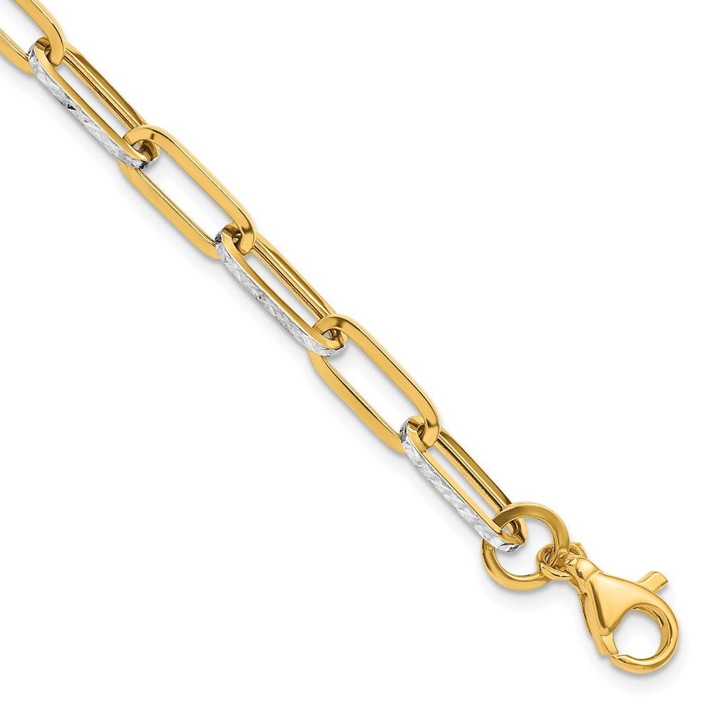 Polished / Diamond-cut Link Bracelet 7.5"