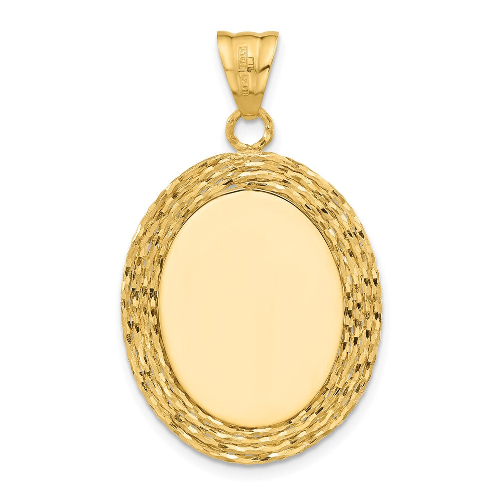 Diamond-cut Natural Shell Hand Carved Portrait Cameo Pendant