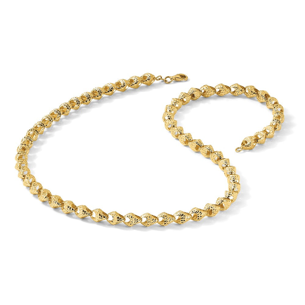 Diamond-cut Fancy Link Necklace 18"