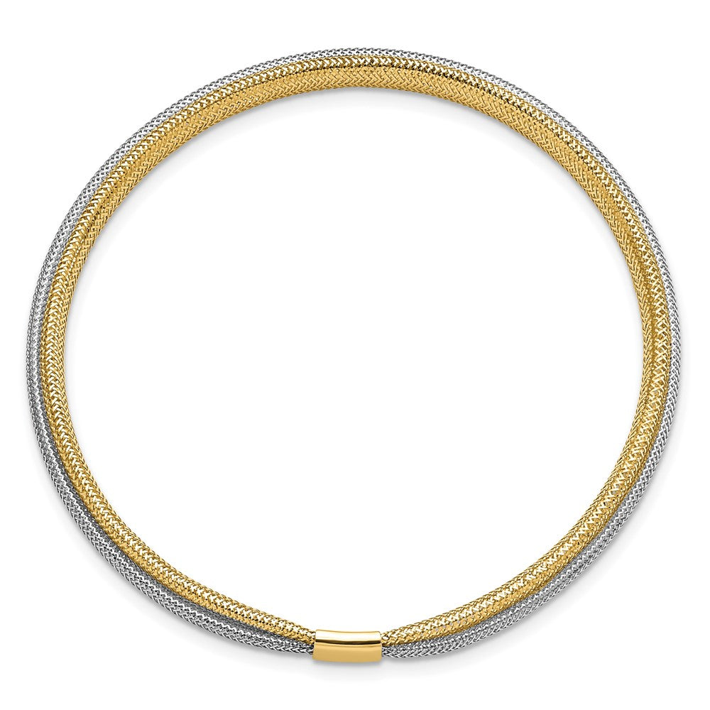Polished Mesh Stretch Bracelet - 1.76g