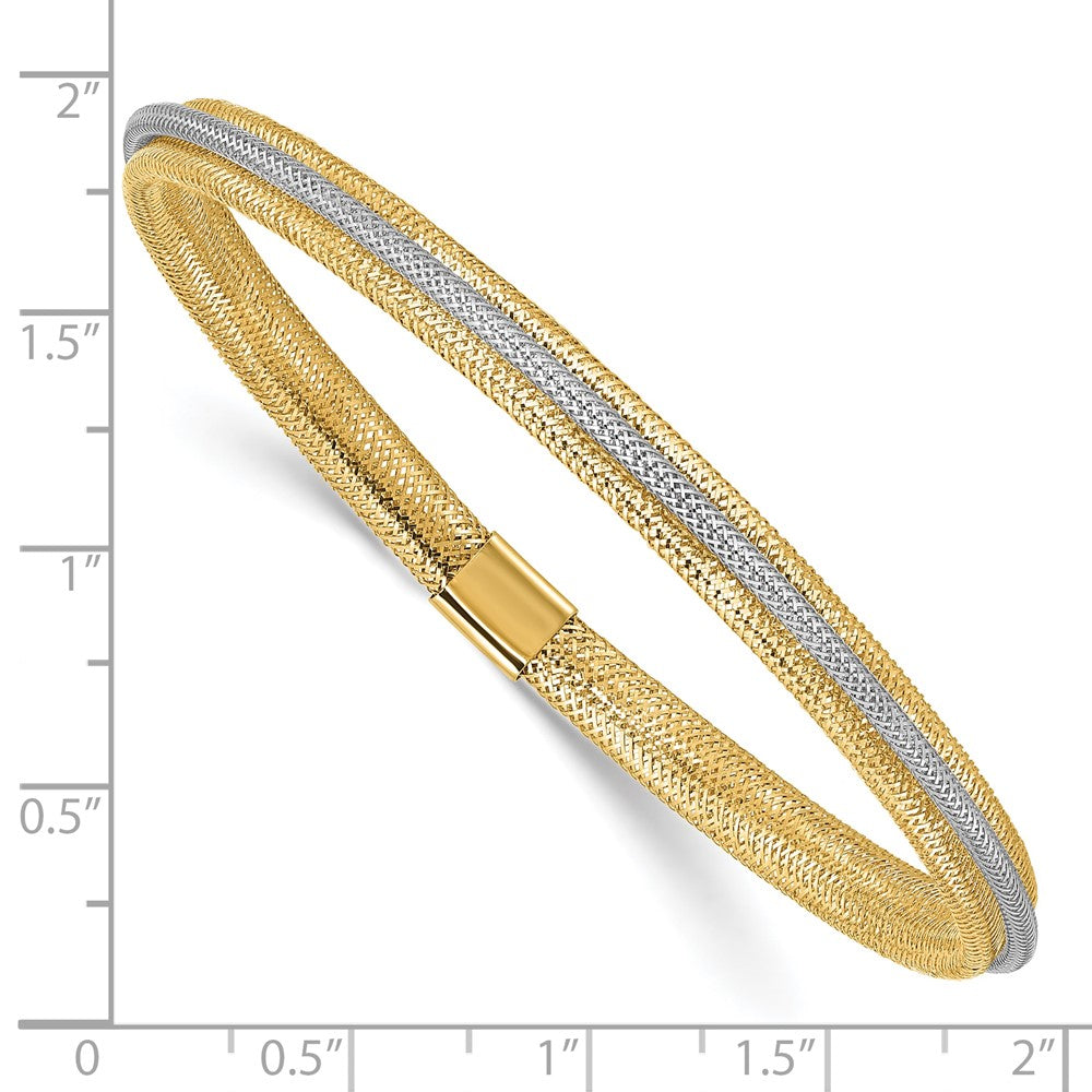 Polished Mesh Stretch Bracelet - 1.76g