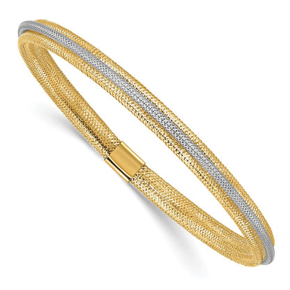 Polished Mesh Stretch Bracelet - 1.76g