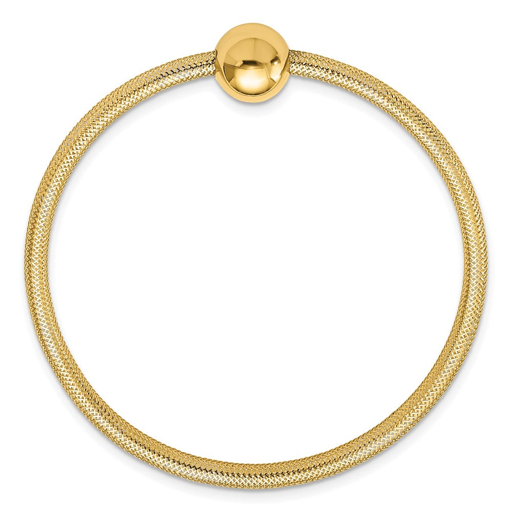 Polished with Bead Stretch Bracelet