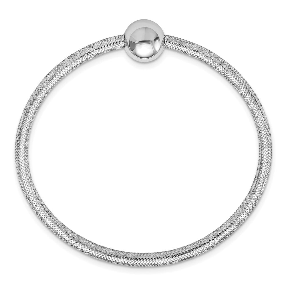 Polished with Bead Stretch Bracelet