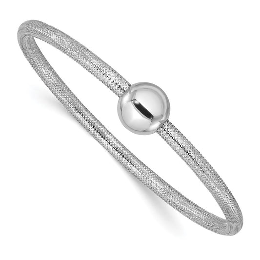 Polished with Bead Stretch Bracelet
