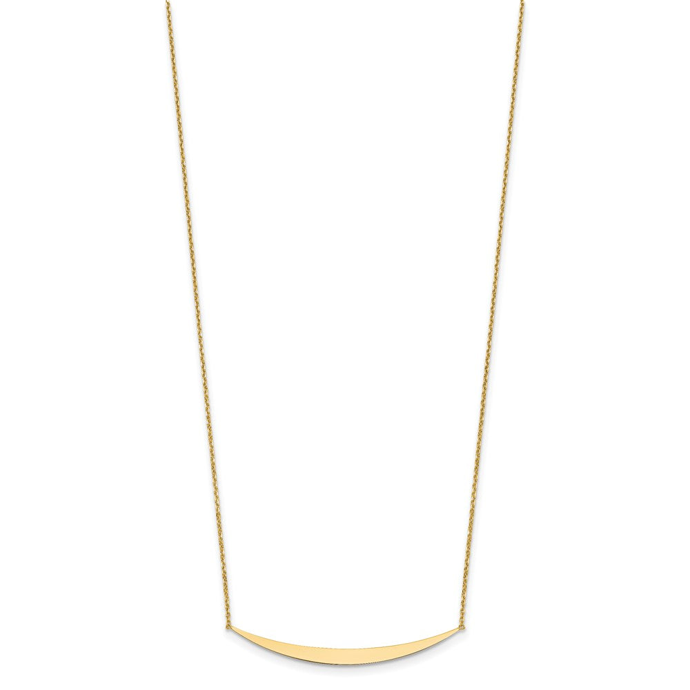 Polished Curved Bar with 2in. ext. Necklace