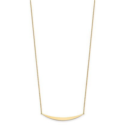 Polished Curved Bar with 2in. ext. Necklace