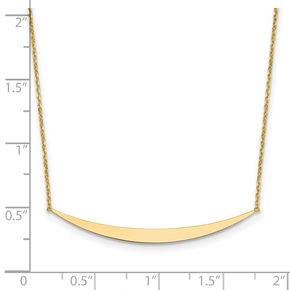 Polished Curved Bar with 2in. ext. Necklace