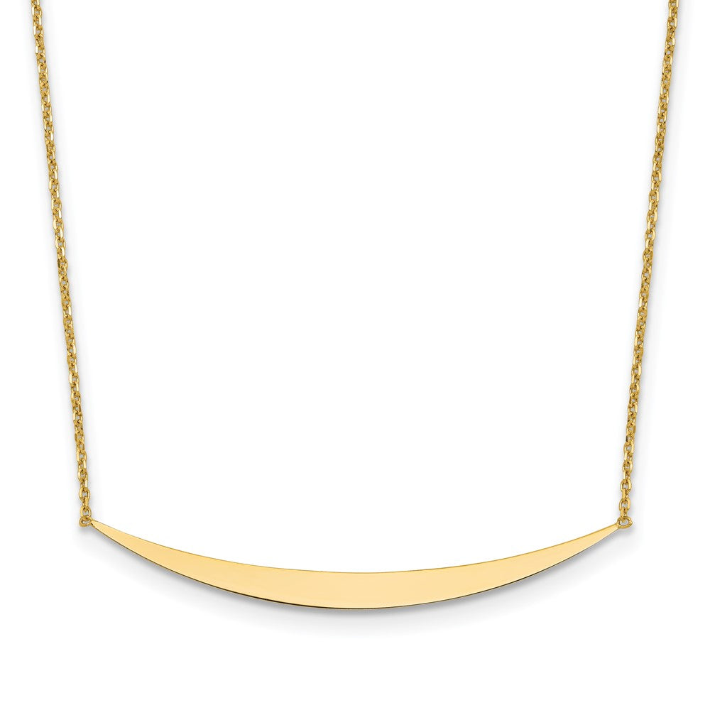 Polished Curved Bar with 2in. ext. Necklace