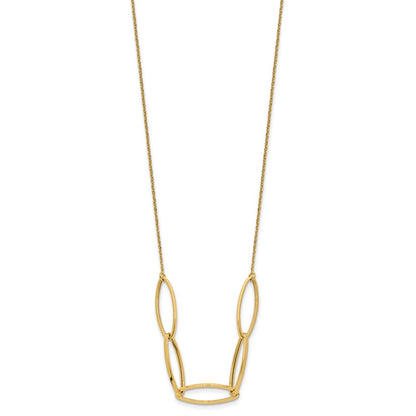 Polished Fancy Link with 1in. Ext Necklace