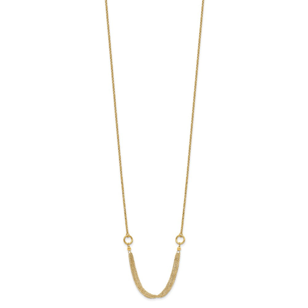 Diamond-cut Multi-strand Accent with 1in. ext. Necklace