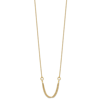 Diamond-cut Multi-strand Accent with 1in. ext. Necklace
