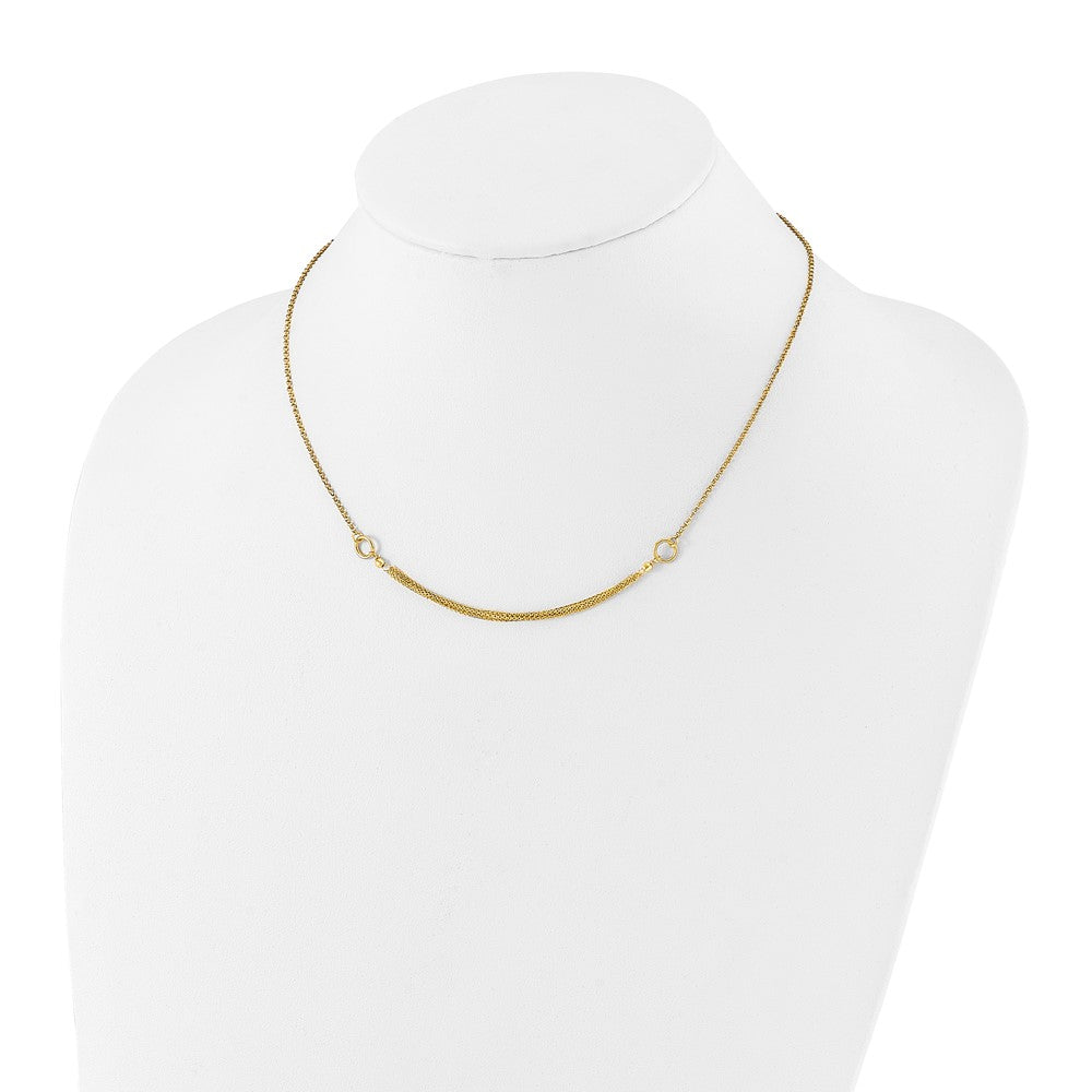 Diamond-cut Multi-strand Accent with 1in. ext. Necklace