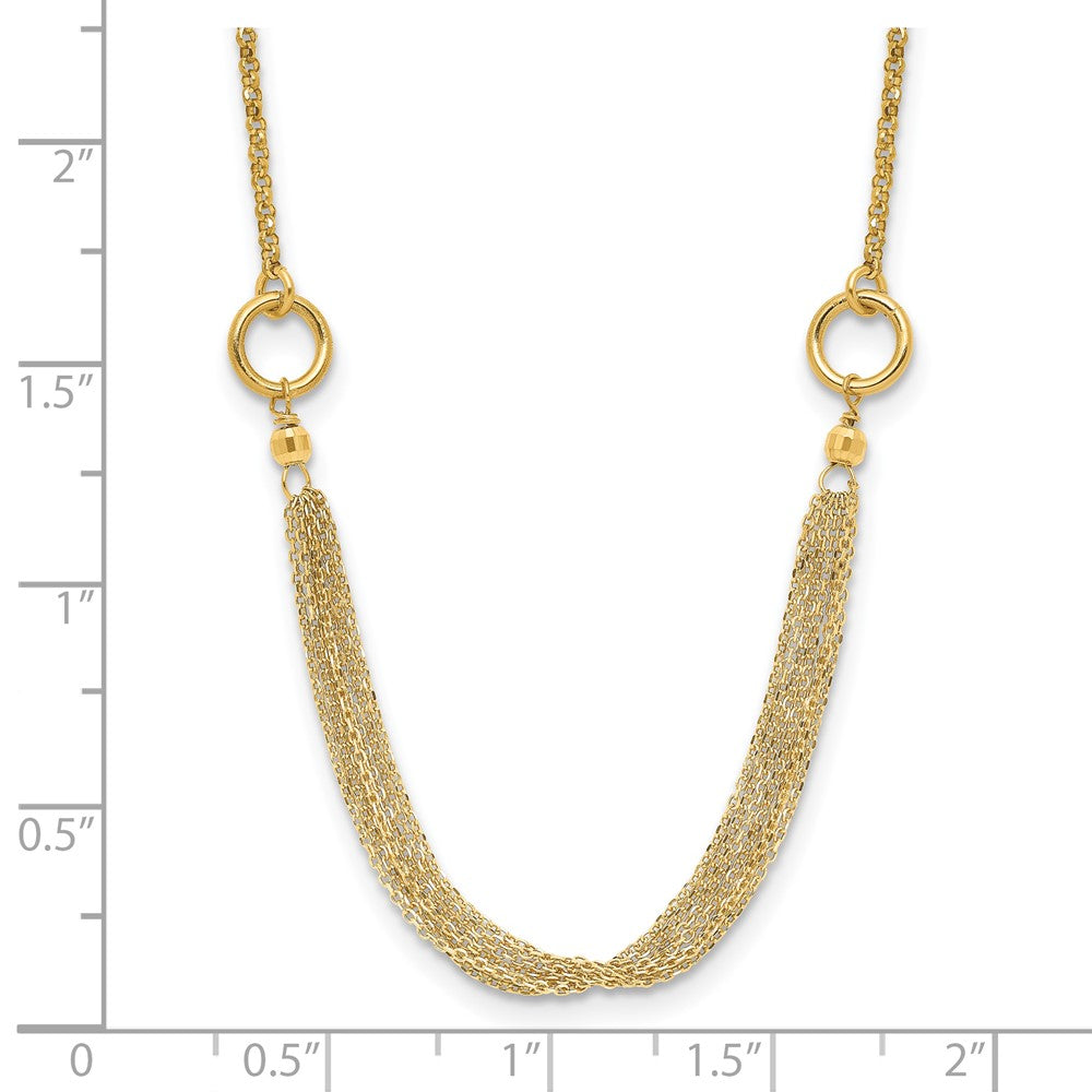 Diamond-cut Multi-strand Accent with 1in. ext. Necklace