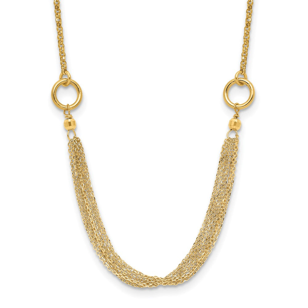 Diamond-cut Multi-strand Accent with 1in. ext. Necklace
