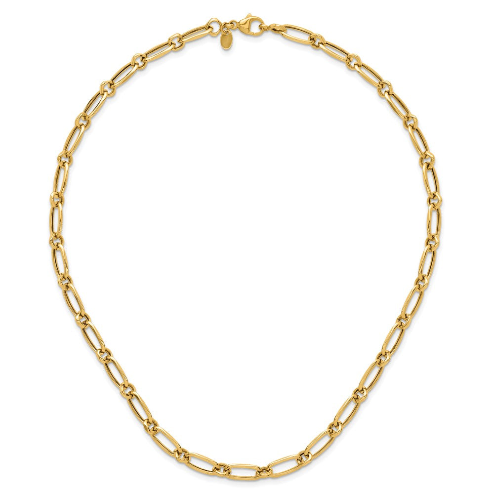 Polished Fancy Link Necklace 18" - 6.19mm