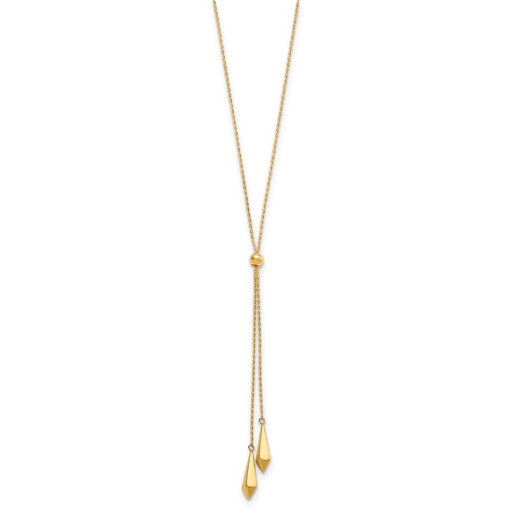 Polished Adjustable Y Drop Necklace 18"