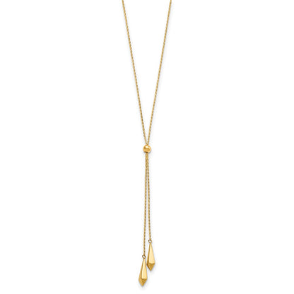 Polished Adjustable Y Drop Necklace 18"