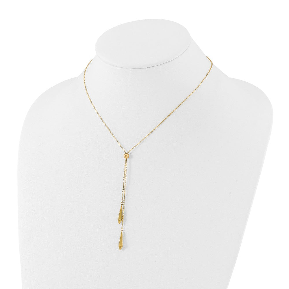 Polished Adjustable Y Drop Necklace 18"