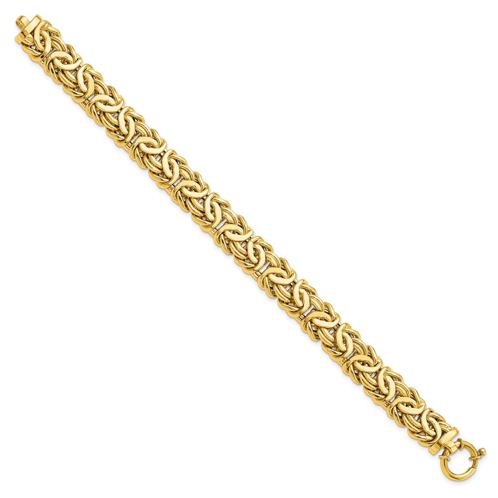 Polished Fancy Link Bracelet 7.5" - 16.47g