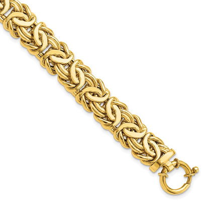Polished Fancy Link Bracelet 7.5" - 16.47g