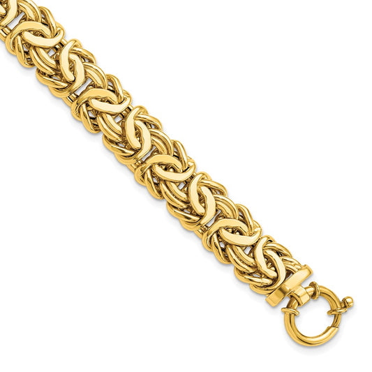 Polished Fancy Link Bracelet 7.5" - 16.47g