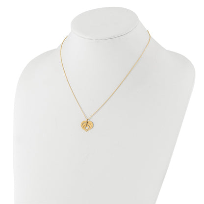Polished Heart Pendant with 1in ext. Necklace