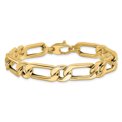 Polished Hollow Fancy Link Men's Bracelet 8.5"