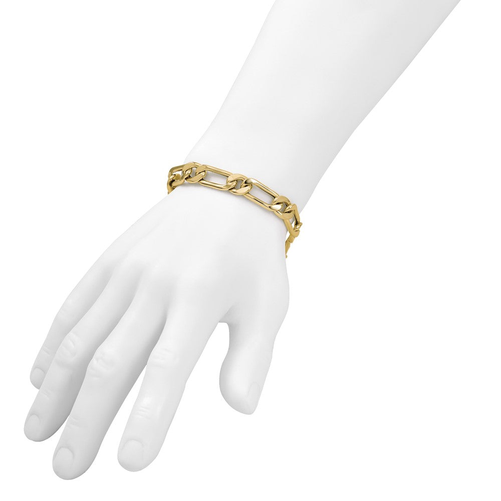 Polished Hollow Fancy Link Men's Bracelet 8.5"