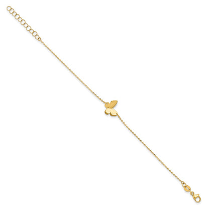 Polished Butterfly Charm with 1in ext. Bracelet