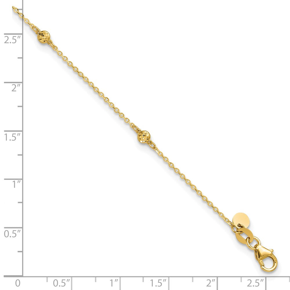 Polished D/C Plus 1in ext. Anklet
