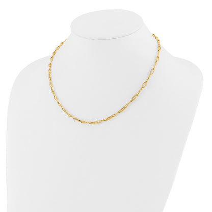 Polished Fancy Twisted Link Necklace 18"