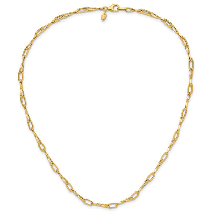Polished Fancy Twisted Link Necklace 18"