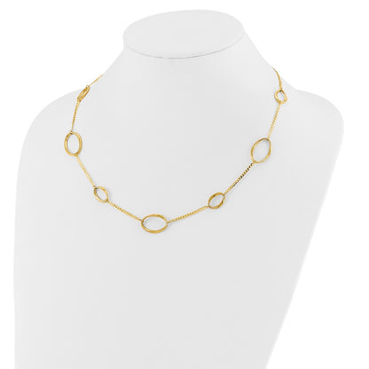 Polished Oval Link Necklace 20"