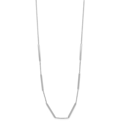 Polished 6 Bar Stations w/1.5in ext. Necklace - 1.6mm