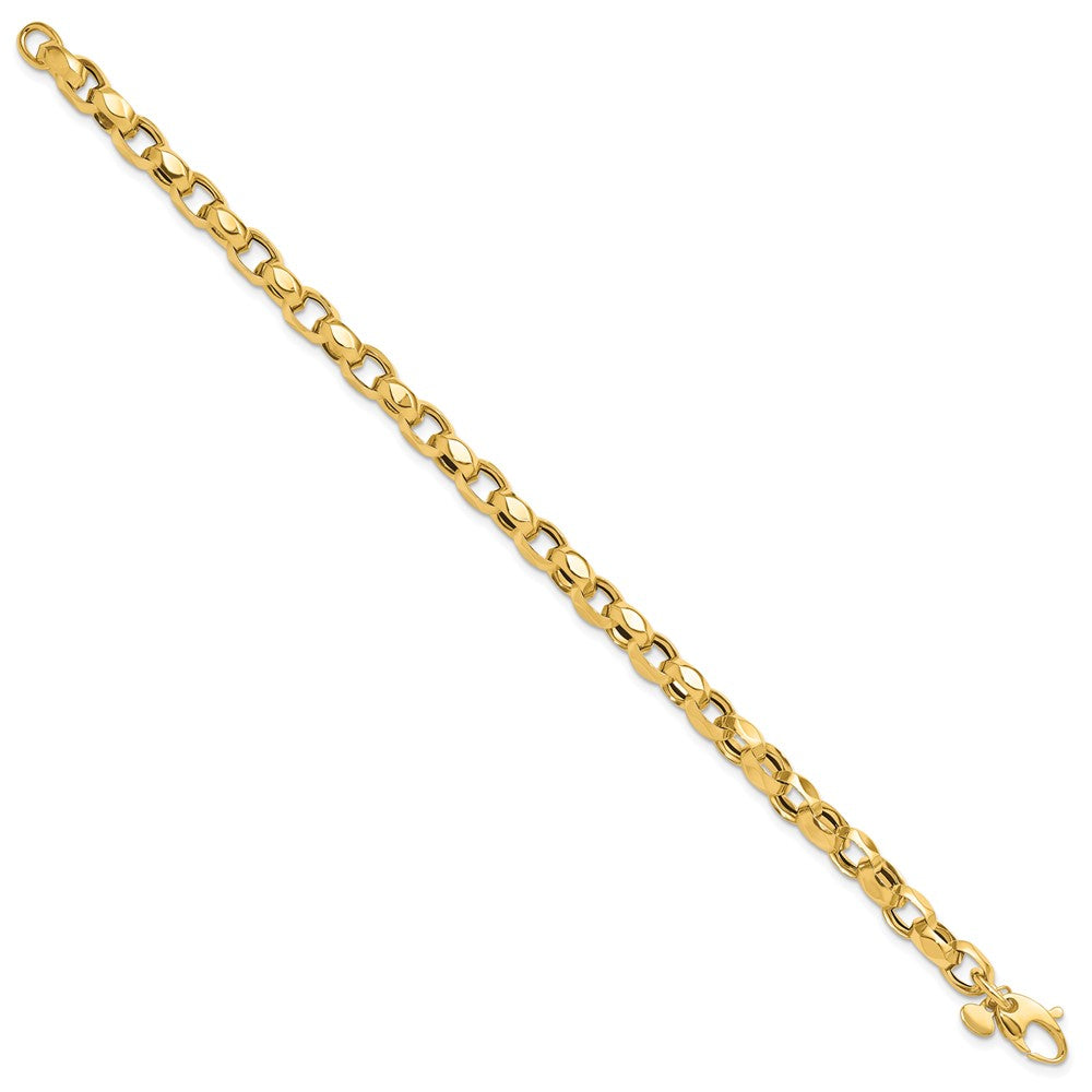Polished Fancy Link Bracelet 7.5" - 5.6mm