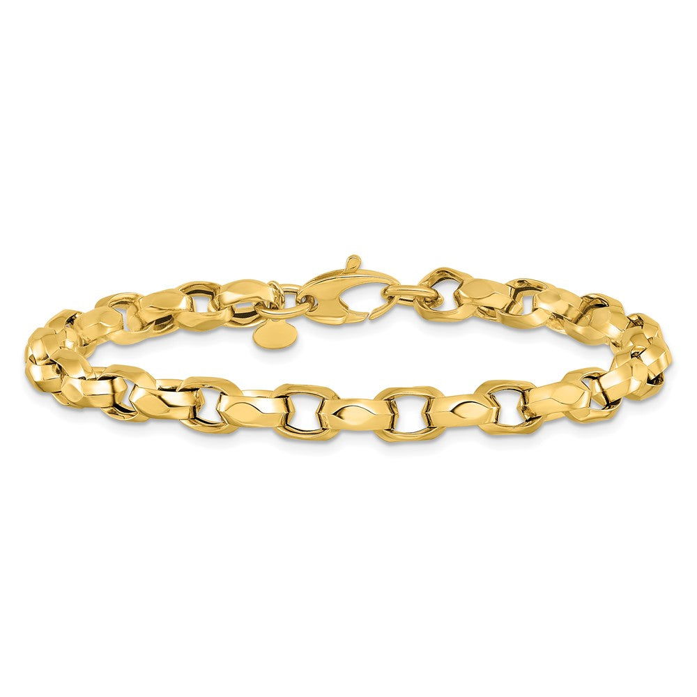 Polished Fancy Link Bracelet 7.5" - 5.6mm