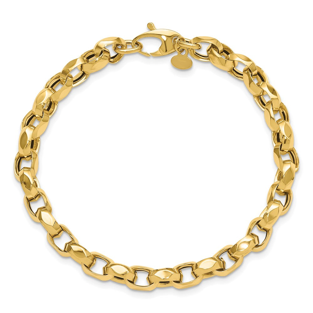Polished Fancy Link Bracelet 7.5" - 5.6mm