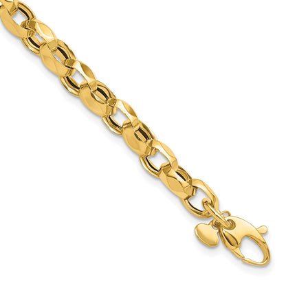 Polished Fancy Link Bracelet 7.5" - 5.6mm