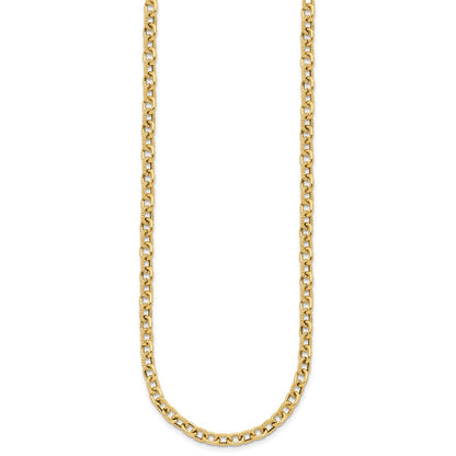 Polished and Textured Link Necklace 17"