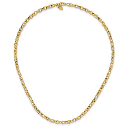 Polished and Textured Link Necklace 17"