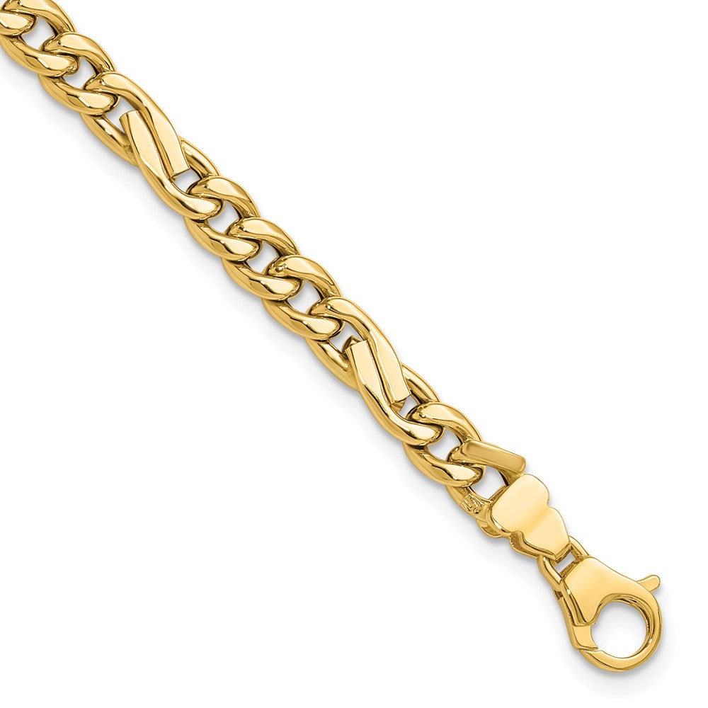 Polished Fancy Figaro Link Bracelet 7.5" - 4.5mm