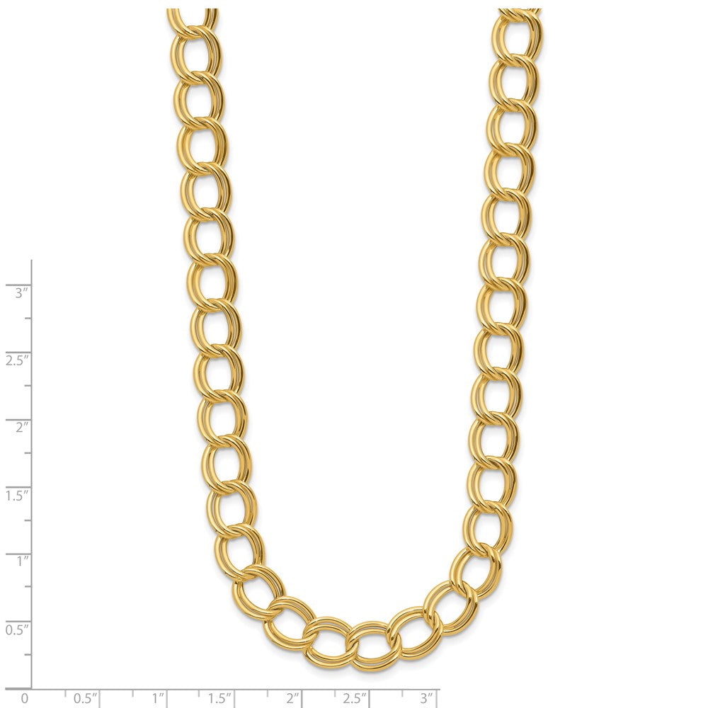 Polished Fancy Link Necklace 18" - 9.36mm