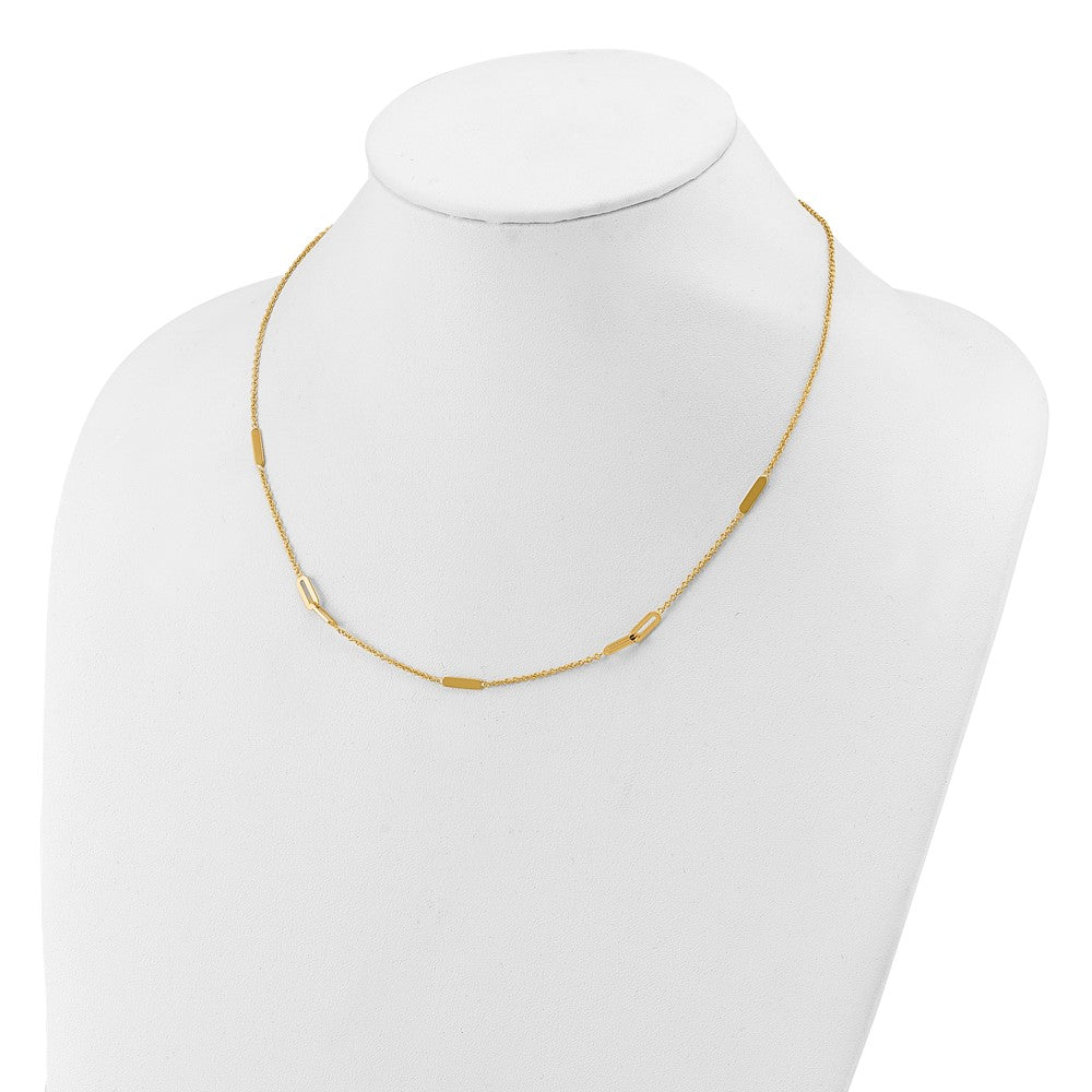 Polished Fancy Link with 2in ext. Necklace