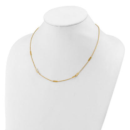 Polished Fancy Link with 2in ext. Necklace