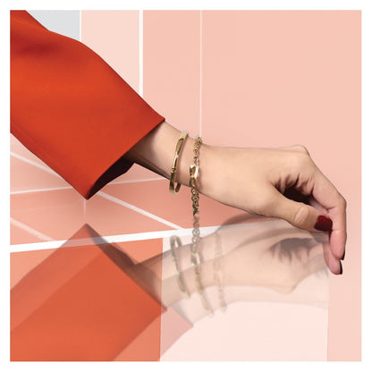 Polished and Satin Fancy Link with 1in ext. Bracelet