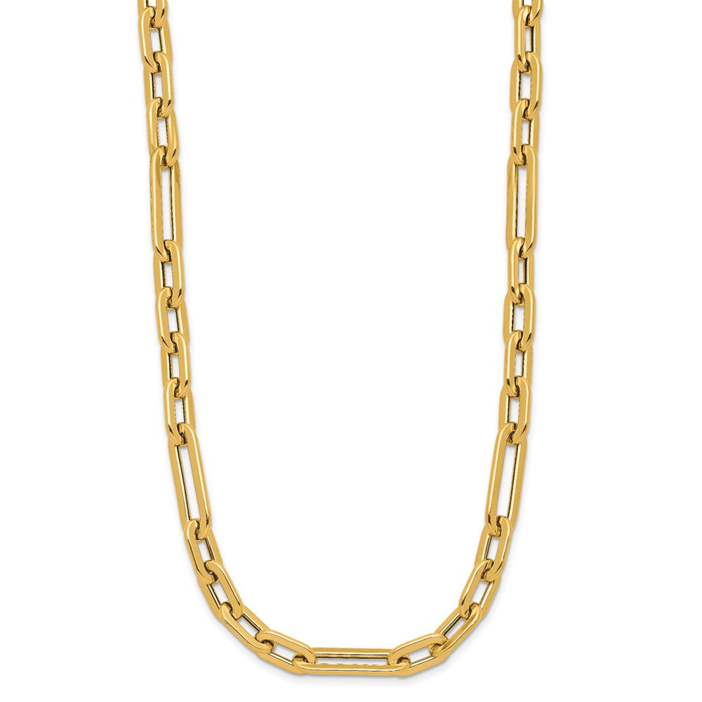 Polished Fancy Link Toggle Clasp Necklace 18"