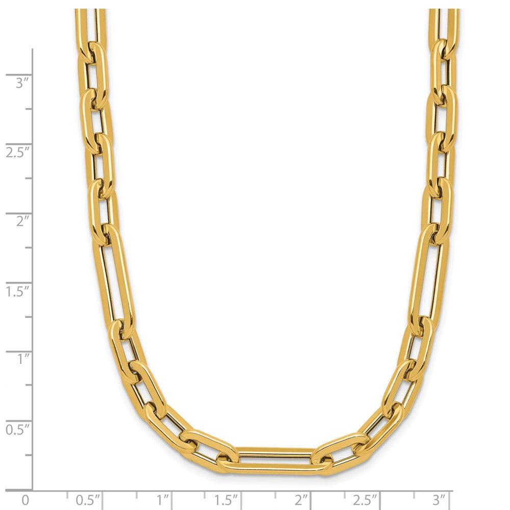 Polished Fancy Link Toggle Clasp Necklace 18"