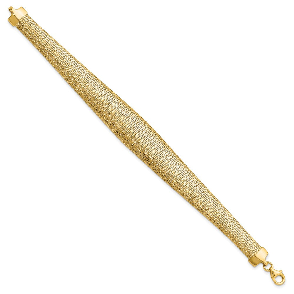 Polished Woven Graduated Dome Bracelet 7.5"